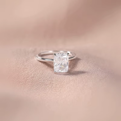 Camilla - 3CT Radiant Cut Hidden Halo Solitaire