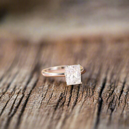Camilla - 3CT Radiant Cut Hidden Halo Solitaire