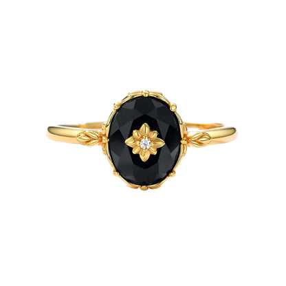 Alessandra - 1 CT Oval Black Agate