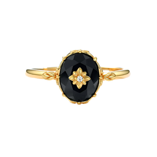 Alessandra - 1 CT Oval Black Agate