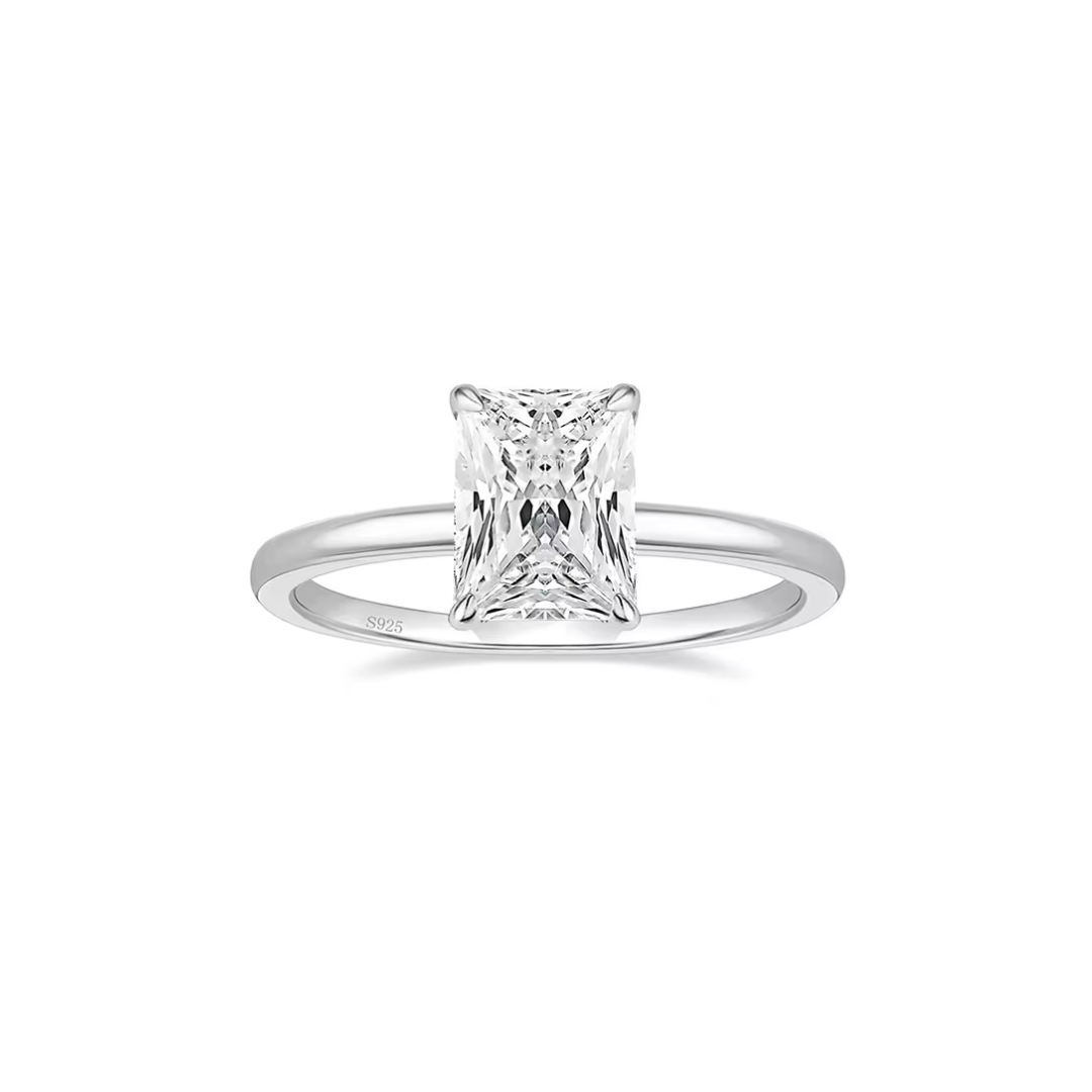 Camilla - 3CT Radiant Cut Hidden Halo Solitaire