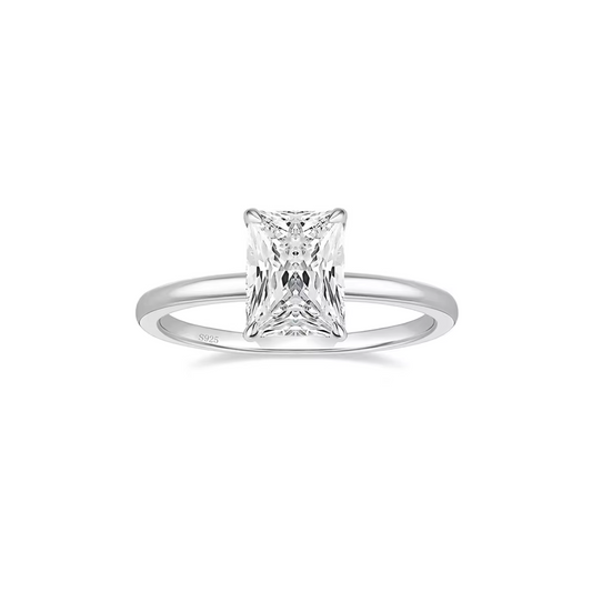 Camilla - 3CT Radiant Cut Hidden Halo Solitaire