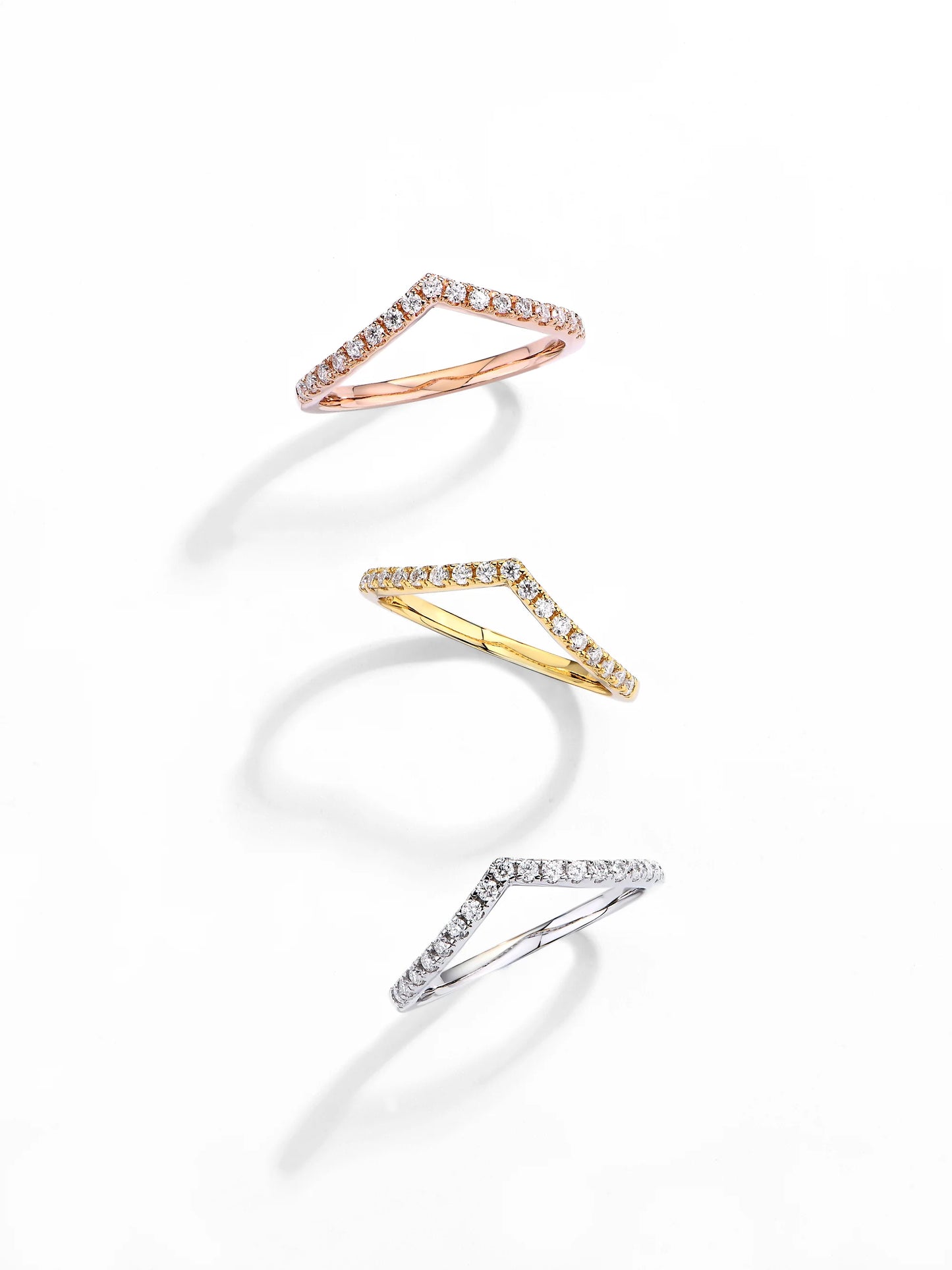 Vow - V-Shaped Half Eternity Moissanite Band