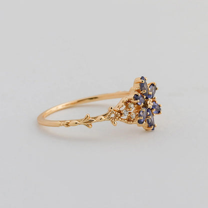 Flora - Nature Inspired Flower Design Moonstone or Tanzanite